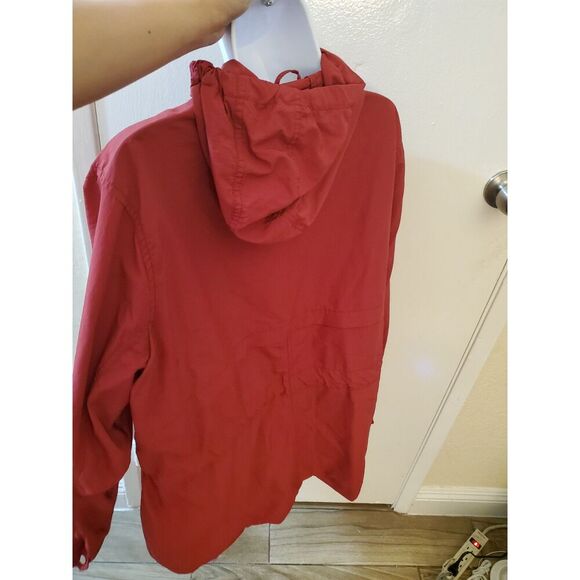 Jade & Ivory Women's Hooded Zip Up Jacket Red 3X Love Always Wins Drawstring - Picture 7 of 9